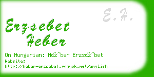 erzsebet heber business card